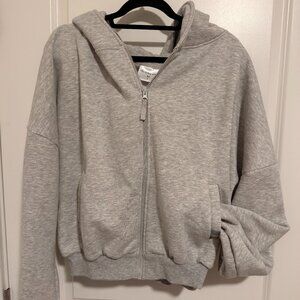 Blogilates Women's Marshmallow Full Zip Hooded Sweatshirt